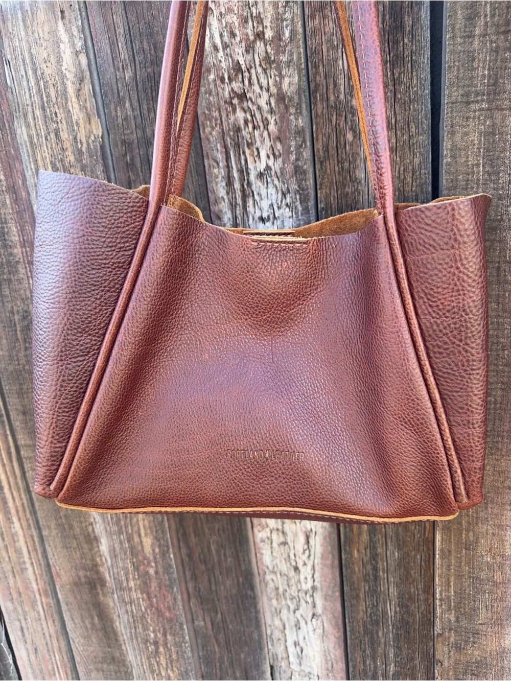 Portland leather Verona medium tote nutmeg - Picture 2 of 8